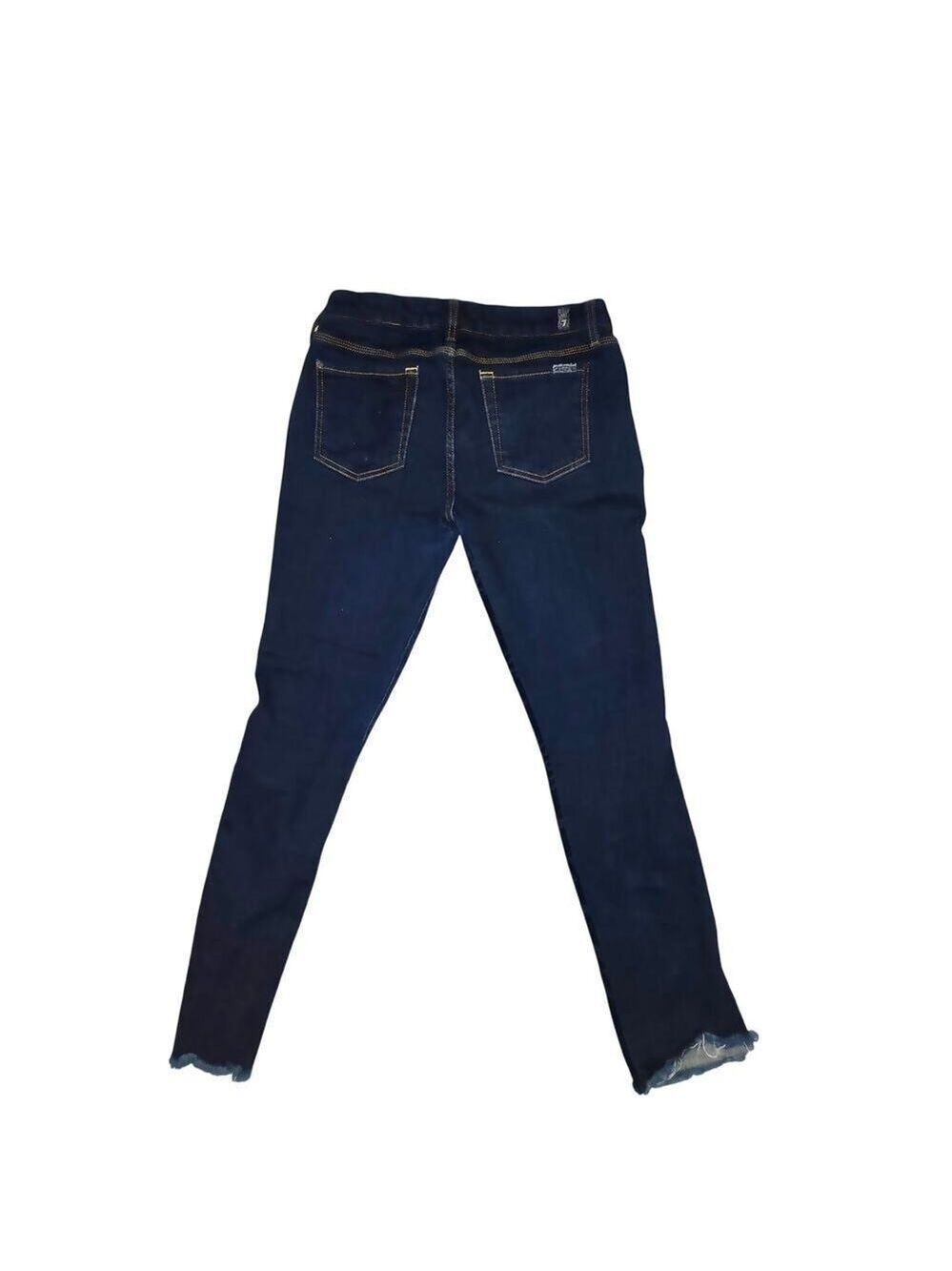Vintage 7 SEVEN straight leg ankle cut off dark wash jeans size 29